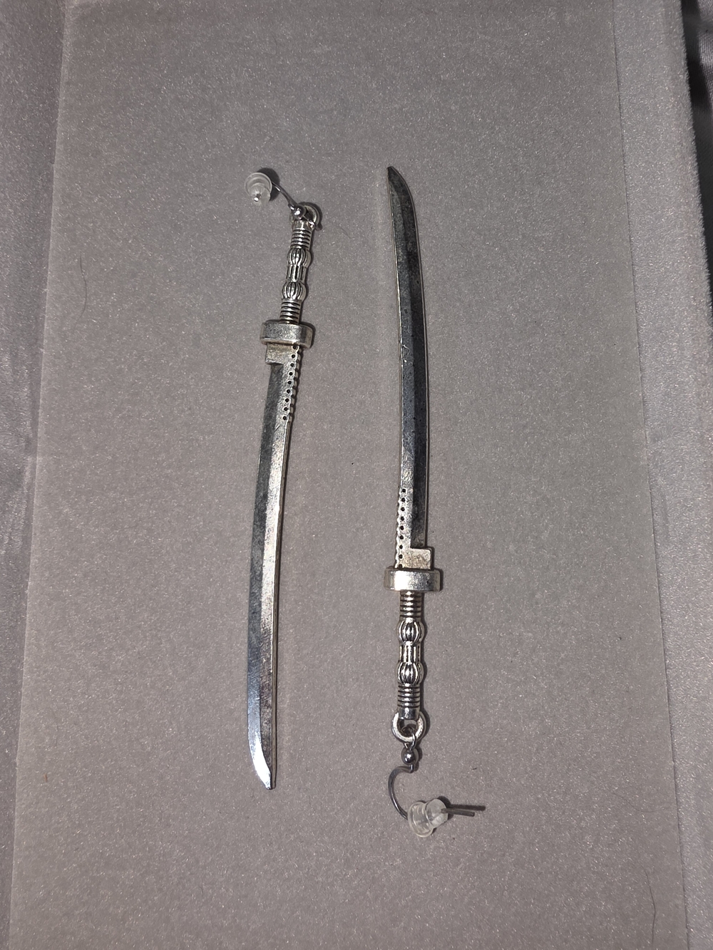 Stainless Steel Sword Drop Earrings